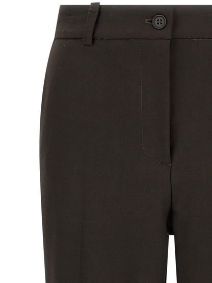 P.A.R.O.S.H. Brown Virgin Wool Dress Pants