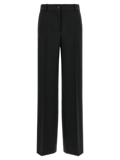 P.A.R.O.S.H. Black Virgin Wool Flared Pants