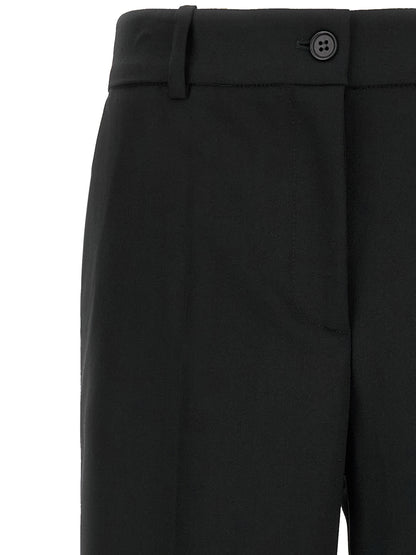 P.A.R.O.S.H. Black Virgin Wool Flared Pants