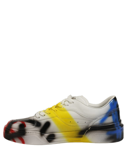 Dolce & Gabbana Multicolor New Roma Paint Sneakers Men Shoes