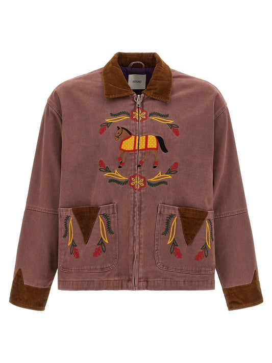 FOUND Multicolor Cotton Denim Jacket