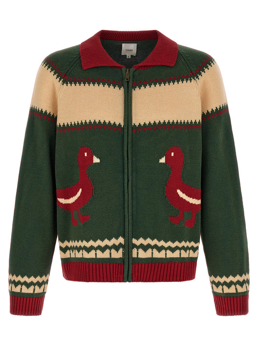 FOUND Bicolor Cotton Cardigan
