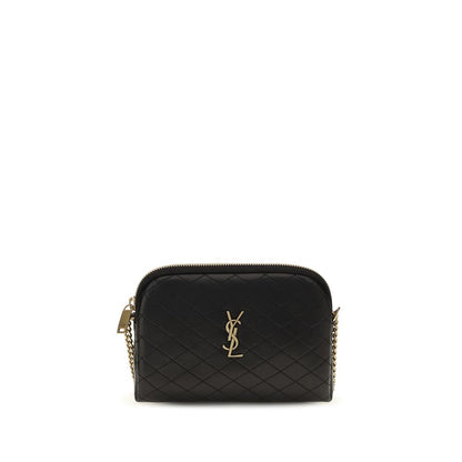 Saint Laurent Black Calf Leather Bos Taurus Shoulder Bag