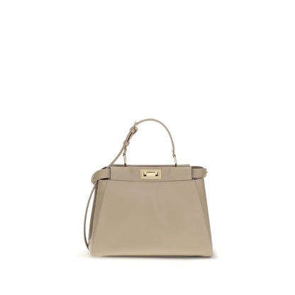 Small Shoulder Bag by Fendi for women in bos taurus calf grained leather beige, gold & signature features a effortless chic silhouette with a secure , ample , and versatile shoulder-strap, adjustable-strap & handle for a effortless chic finish.