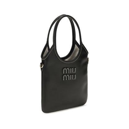 Miu Miu Black Calf Leather Bos Taurus Handbag