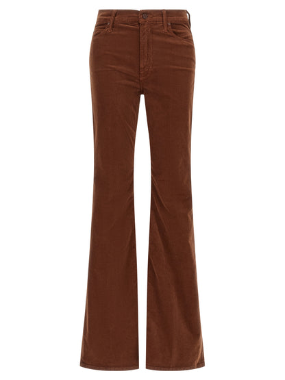 Mother Denim Brown Cotton Flared Pants