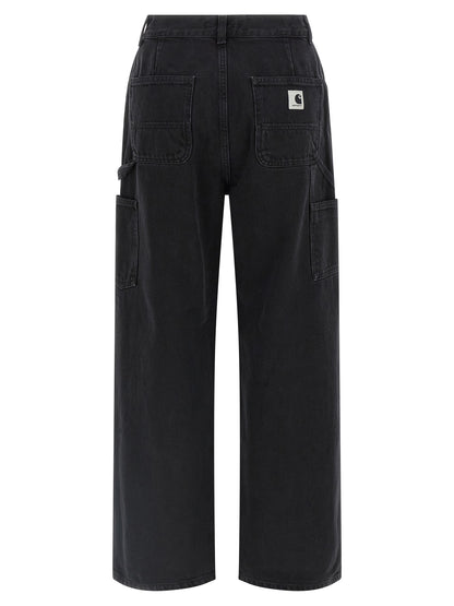 Carhartt Wip Black Cotton High-Waisted Jean