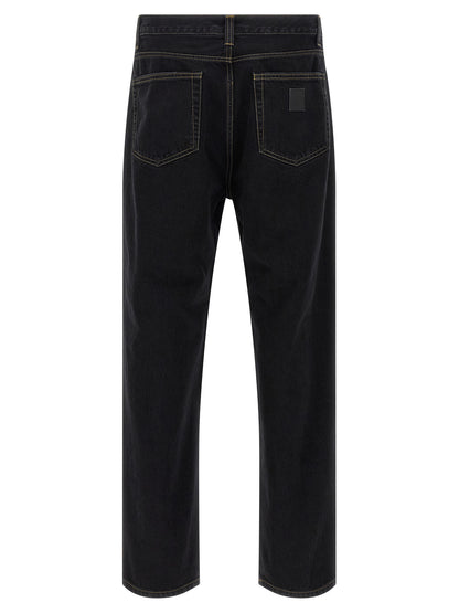 Carhartt Wip Black Cotton Tapered Jeans