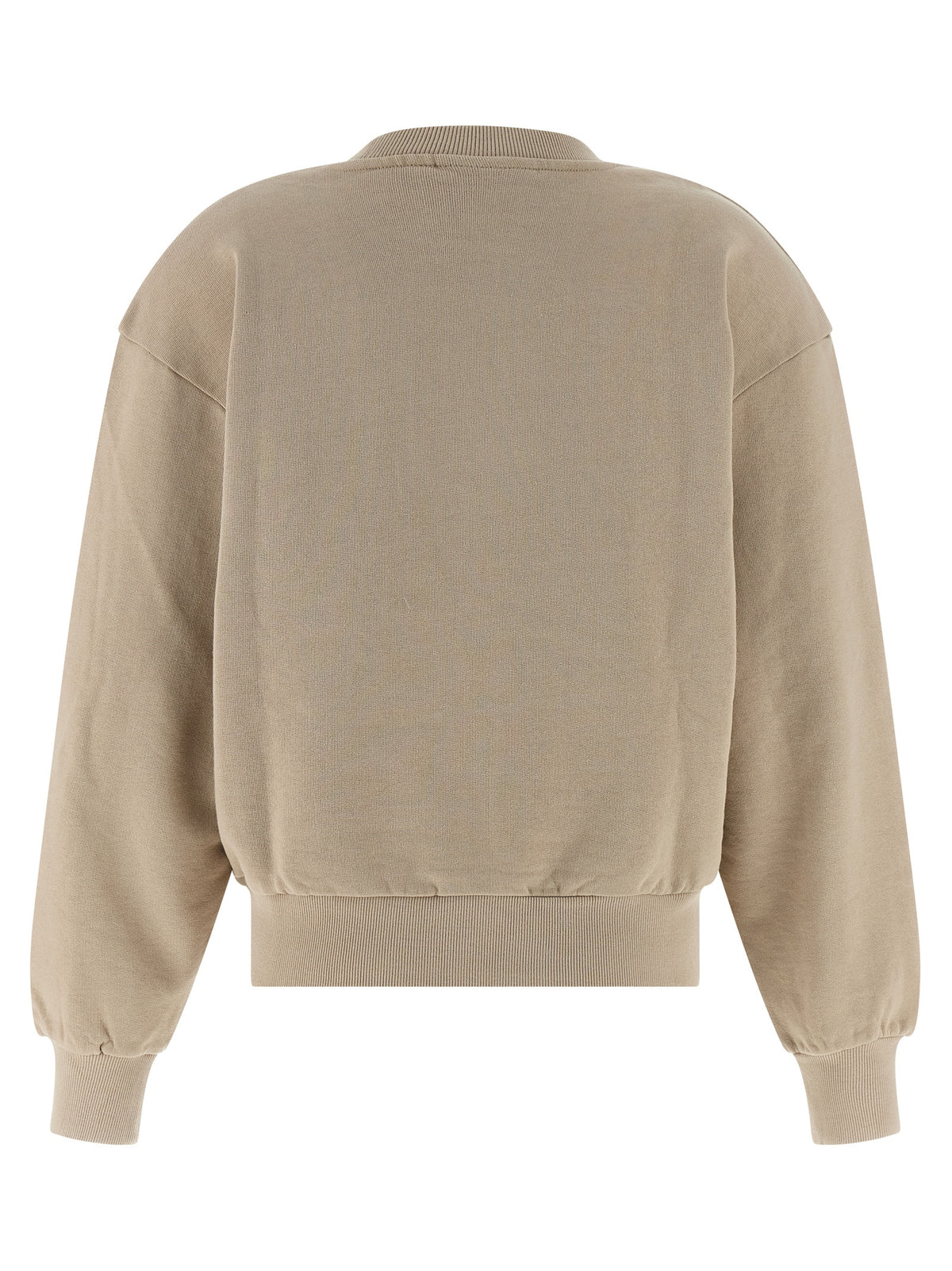 Activewear Sweatshirt by Carhartt Wip for women in cotton beige & signature presents a ergonomic silhouette, showcasing a sophisticated round crew neckline and detailed with premium for a ergonomic finish.