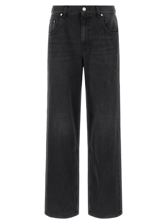 SÉFR Black Cotton Relaxed Fit Jeans