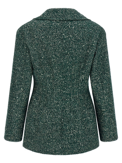 Max Mara Bicolor Virgin Wool Blazer