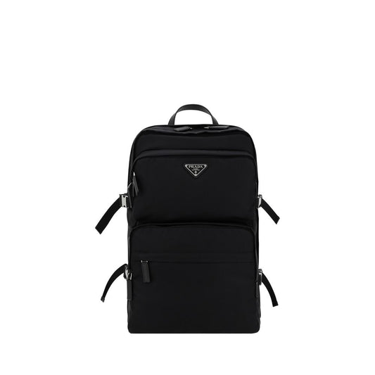 Backpack by Prada for men in polyamide black features a utilitarian chic Polyamide Backpack design with a secure buckle, ample single-compartment, and versatile handle, backpack-strap & adjustable-strap for a utilitarian chic finish.