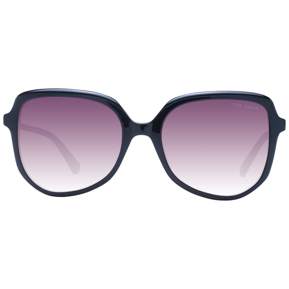 Sunglasses by Ted Baker for women in and gradient, black & pink featuring an stylish butterfly full-rim frame design with a sophisticated black coloured frame finish and high-performance category-3-dark-tint gradient lens.