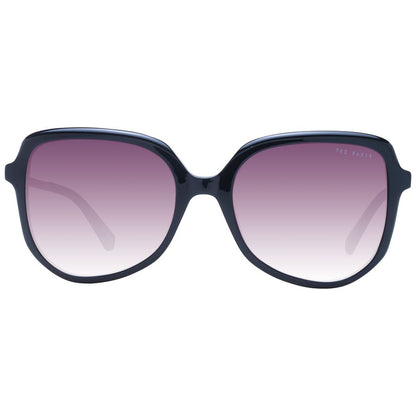 Sunglasses by Ted Baker for women in and gradient, black & pink featuring an stylish butterfly full-rim frame design with a sophisticated black coloured frame finish and high-performance category-3-dark-tint gradient lens.