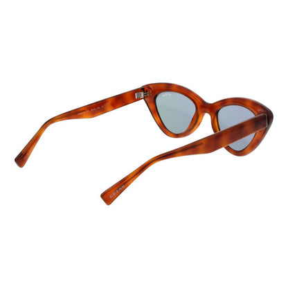 Sunglasses by Guess for unisex in suede leather brown & gray features an timeless cat-eye full-rim frame design with brown coloured frame frames and category-2-medium-tint mirrored lens for a timeless finish.