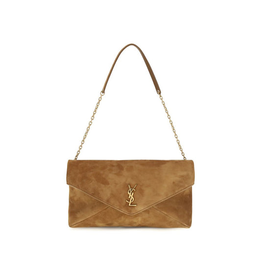 Saint Laurent Beige Suede Leather Shoulder Bag