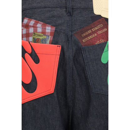 PDF Channel Blue Cotton Relaxed Fit Jeans