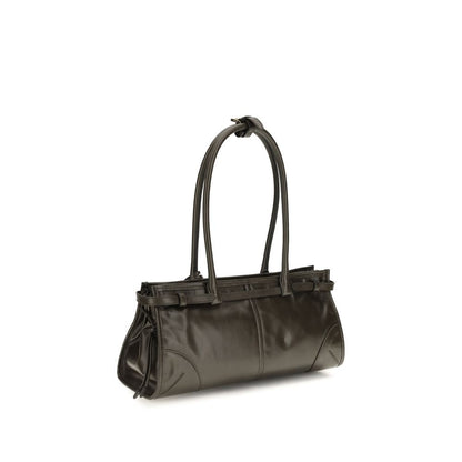 Prada Black Calf Leather Bos Taurus Handbag