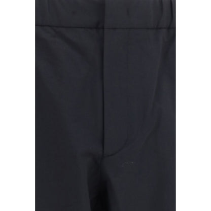 LAMINAR Black Nylon Casual Pants