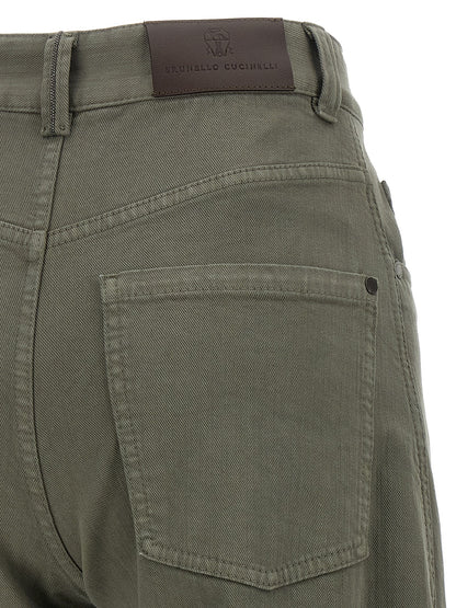Brunello Cucinelli Bicolor Cotton Jeans Denim