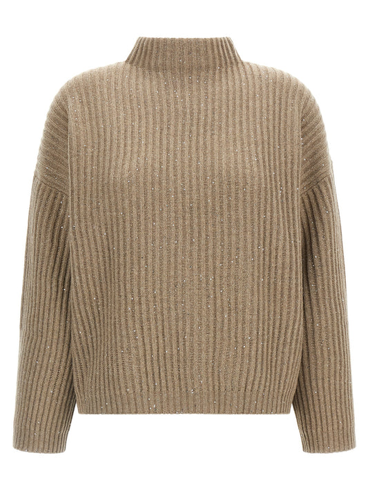 Brunello Cucinelli Beige Cashmere Cardigan