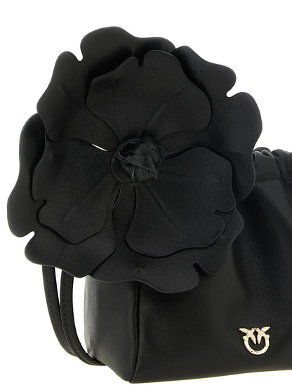 PINKO Black Lambskin Clutch Bag