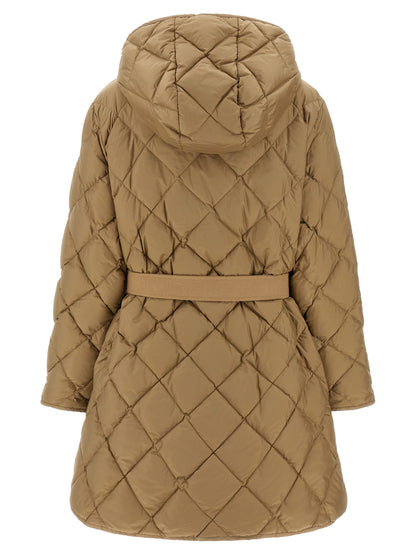 Max Mara Beige Polyester Full-Length Jacket