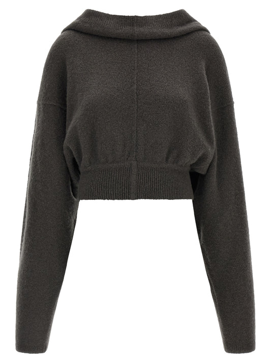 Rick Owens Gray Cashmere Hoodie