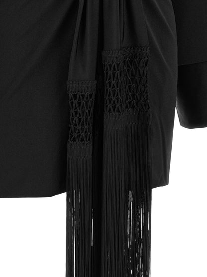 The Andamane Black Polyester Short Dress