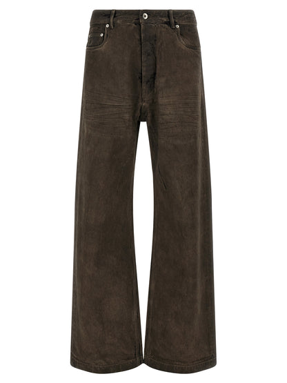 DRKSHDW Brown Cotton Relaxed Fit Jeans