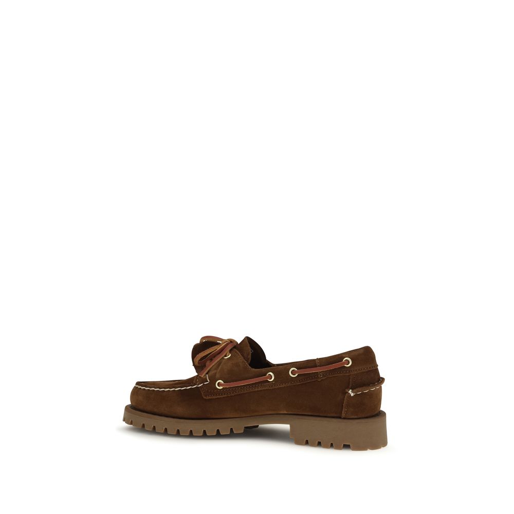 Sebago Brown Suede Leather Slip-On Loafers