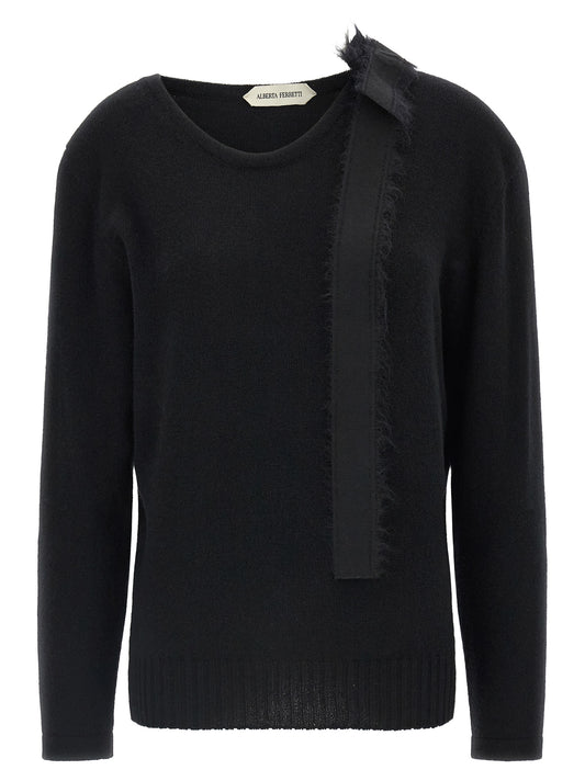 Alberta Ferretti Black Cashmere Cardigan