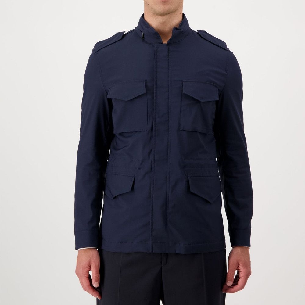 Autore Navy Blue Cotton Jacket