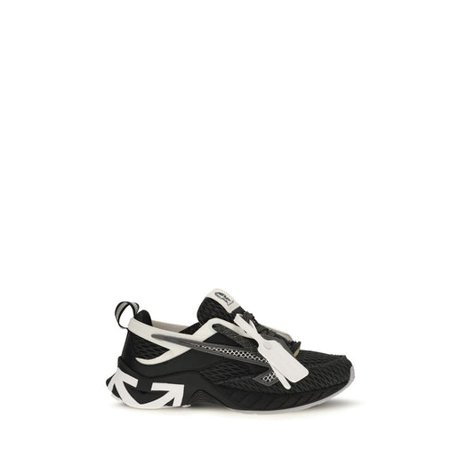 Off-White Black Polyester Athletic Sneakers
