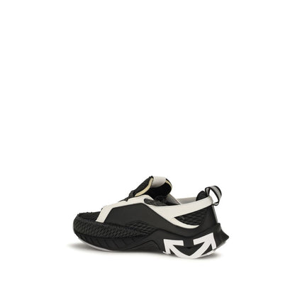 Athletic Sneakers by Off-White for men in polyester & rubber black, white & signature features an exquisite silhouette, showcasing the premium athletic style of the Men's Athletic Polyester & Rubber Sneakers with an exquisite finish.
