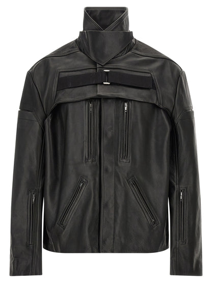 Rick Owens Black Calfskin Leather Jacket