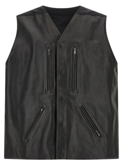 Rick Owens Black Calfskin Leather Jacket