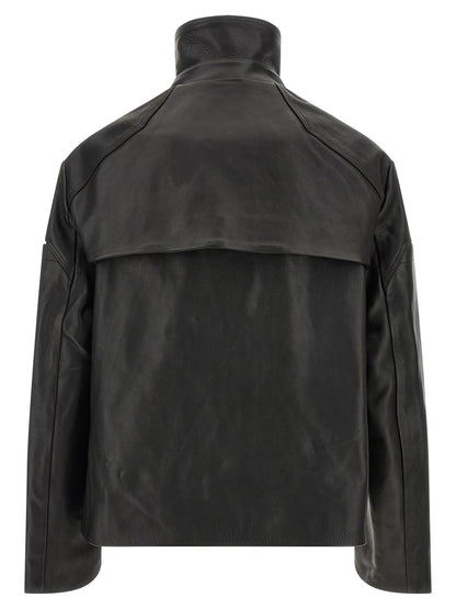 Rick Owens Black Calfskin Leather Jacket