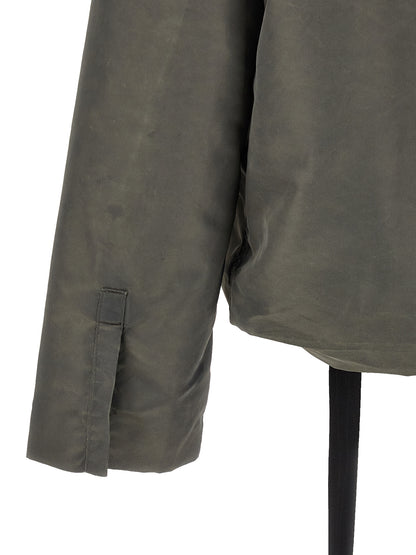 DRKSHDW Gray Nylon Full-Length Jacket