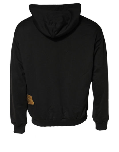 Dolce & Gabbana Black DG Logo Hoodie Men Sweatshirt Sweater