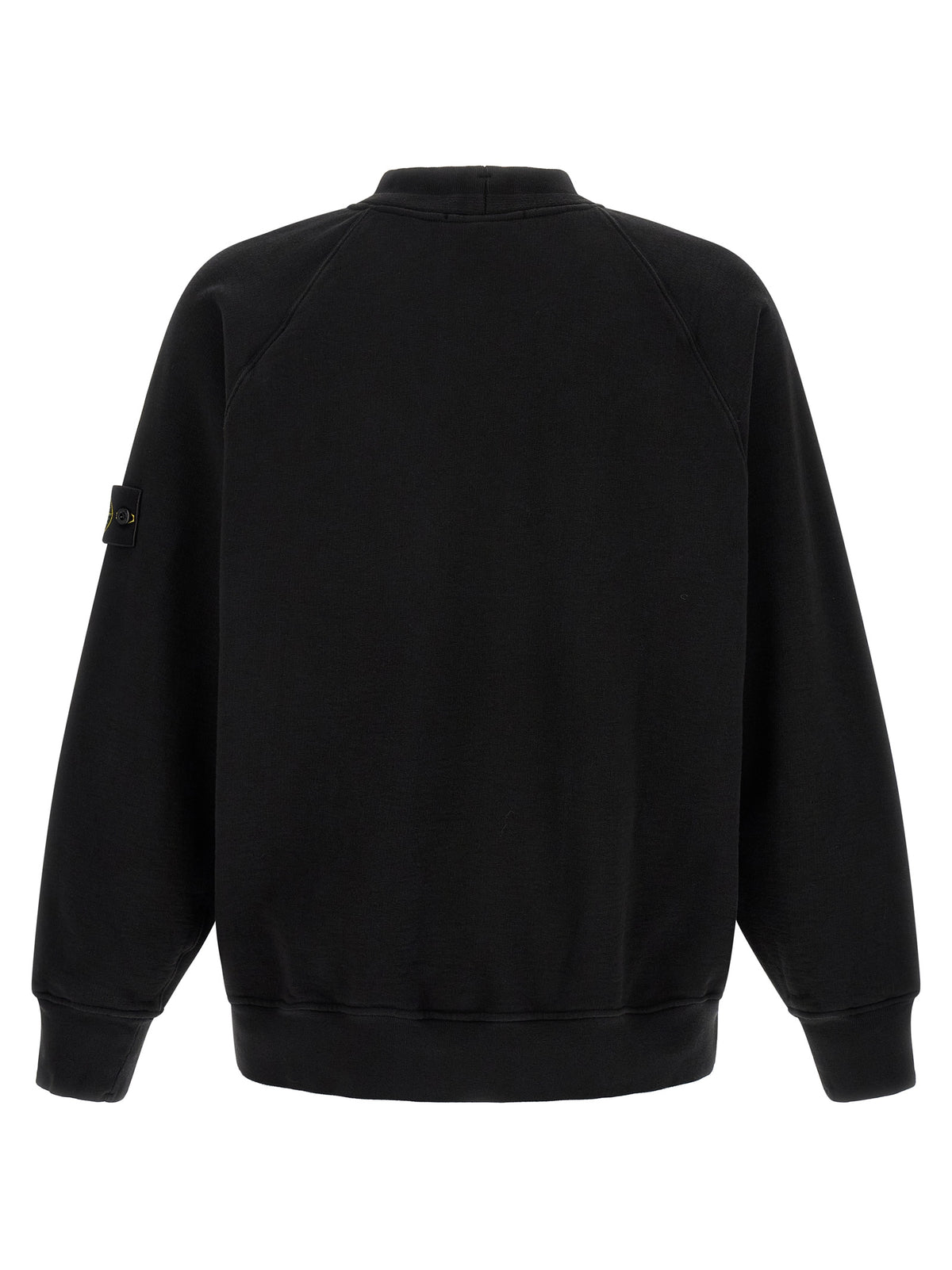 Sweatshirt by Stone Island for men in cotton black & signature features a unrivaled silhouette with a refined mock neckline and unrivaled detailing for a sophisticated look.