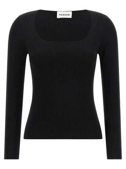 P.A.R.O.S.H. Black Wool Cardigan