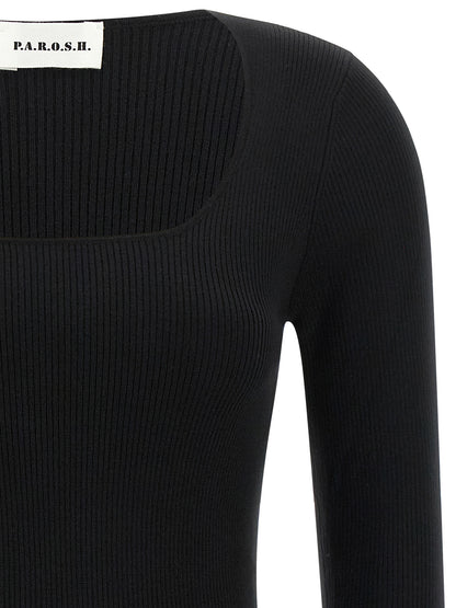 P.A.R.O.S.H. Black Wool Cardigan