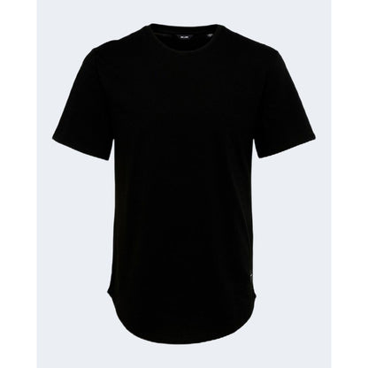 T-Shirt by Only & Sons for men in cotton black showcases a dramatic silhouette, elegantly detailed with a dramatic and for a truly dramatic finish.