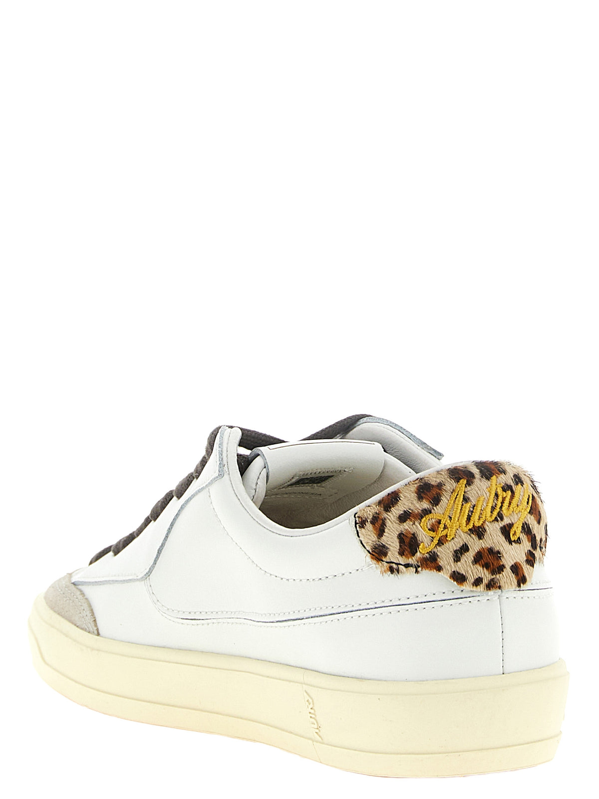 Sneakers by Autry for women in cowhide suede leather animal, cream, gray, multicolor, white & print presents a impeccable silhouette as Pony Women's Low Top Cowhide Suede Leather Sneakers, expertly defined by a impeccable low-top style for a impeccable, high-fashion look.