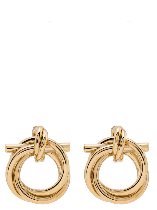 Ferragamo Gold Brass Earrings