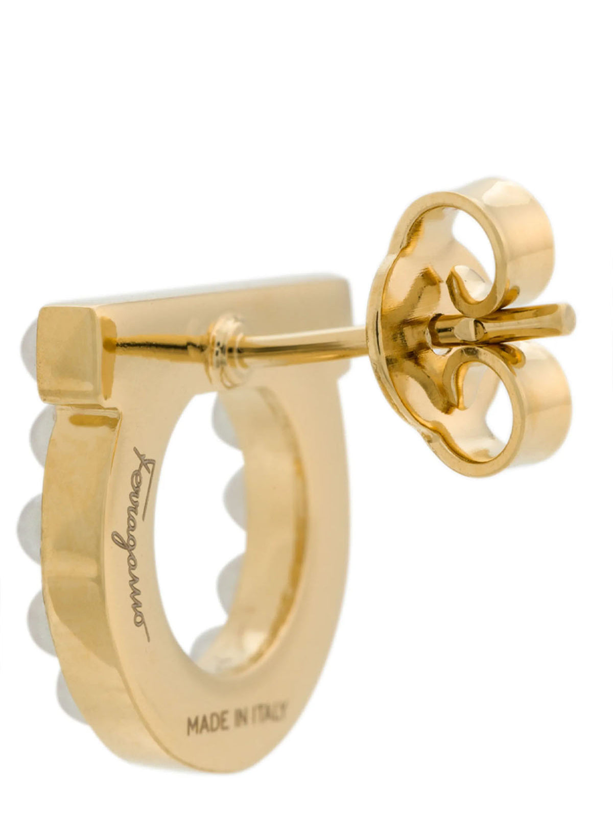 Ferragamo Gold Brass Earrings