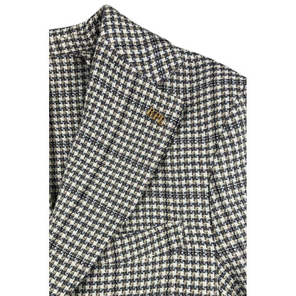Roberto Pepe Luxury Blue Cotton Men Jacket