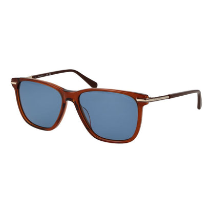 Sunglasses by Gant for men in and blue & brown presents a enviable silhouette, featuring brown coloured frame and full-rim square frame design with category-2-medium-tint lens for a enviable look.