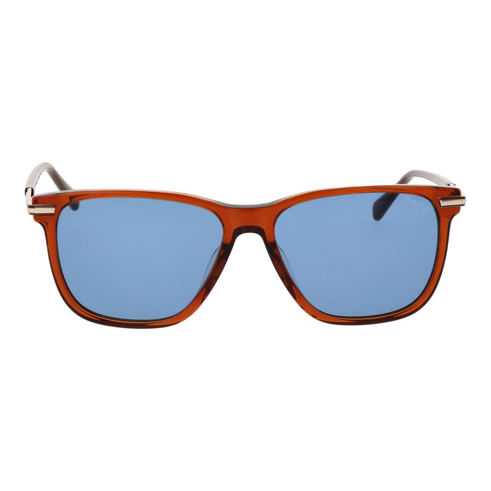 Sunglasses by Gant for men in blue & brown features a contemporary silhouette, showcasing a contemporary full-rim square frame design in brown coloured frame with high-performance category-2-medium-tint lens.